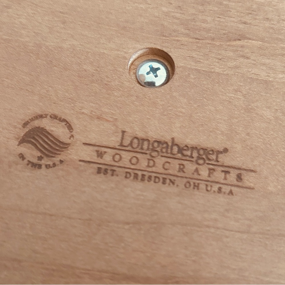Longaberger 2008 Decorative Handmade Basket w/ Longaberger Custom Made. - Picture 8 of 11
